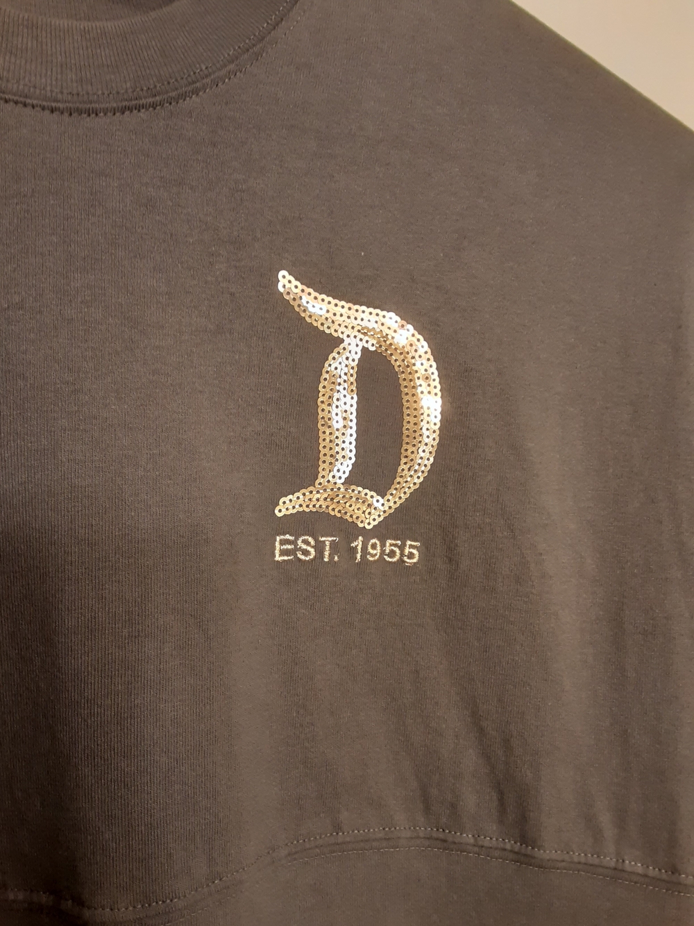 Disney Disneyland Resort Gray Spirit Jersey with Rose Gold Sequin Logo - Picture 5 of 5